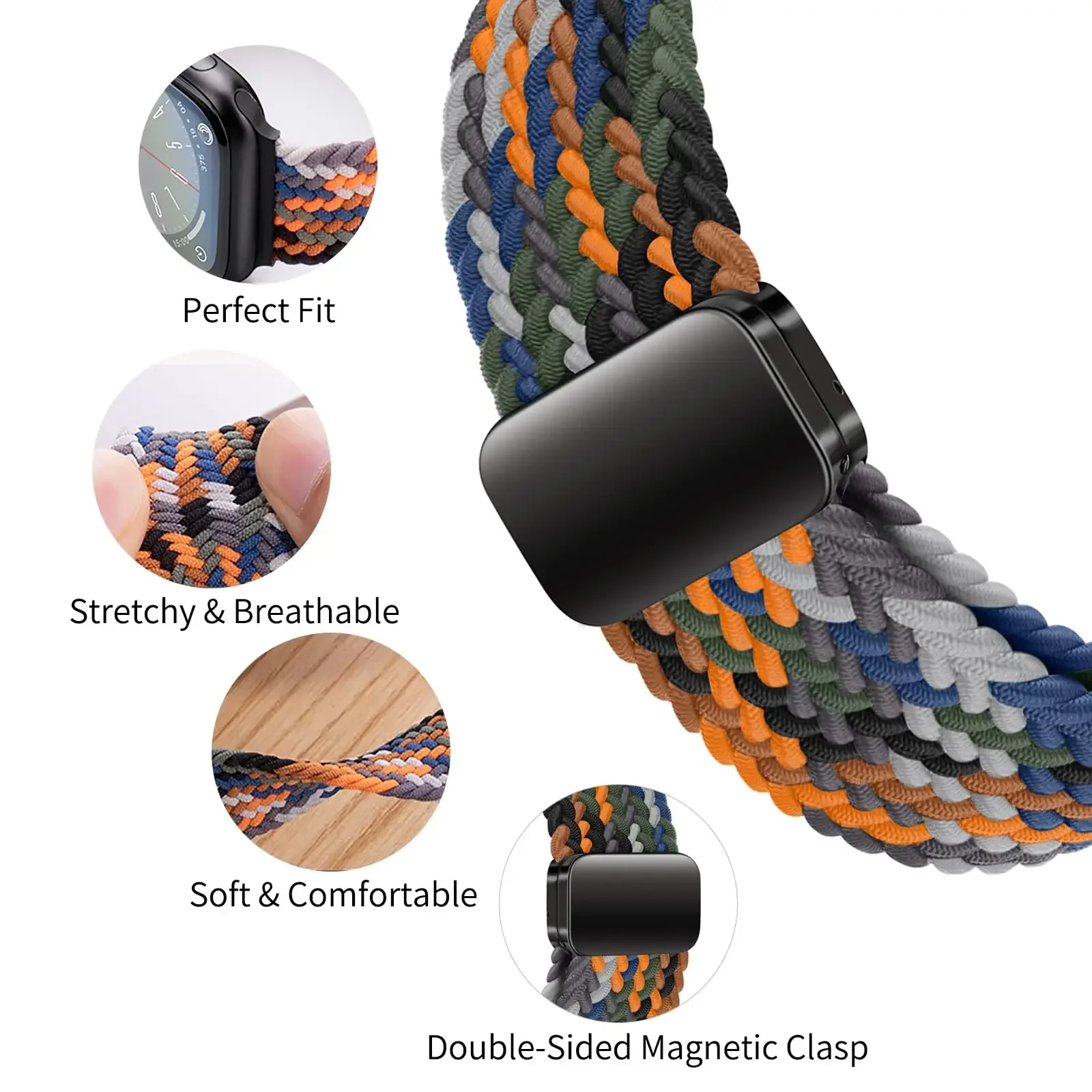Nylon Braided Loop Strap for A - огляд і ціна Milanese Loop Magnetic