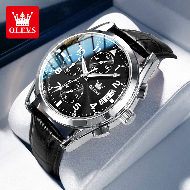 OLEVS Quartz Watch for Men Ori - огляд і ціна Leather Watch Band Men