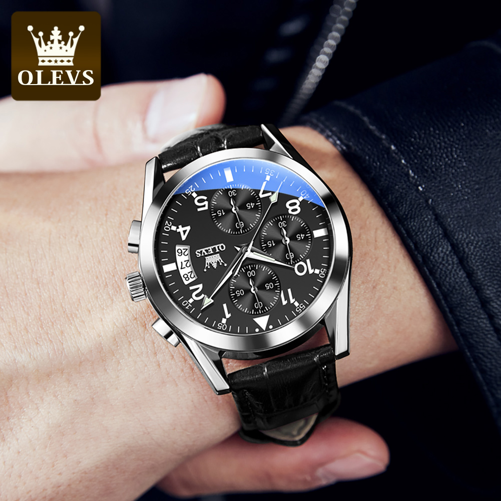 OLEVS Quartz Watch for Men Ori - огляд і ціна Leather Watch Band Men