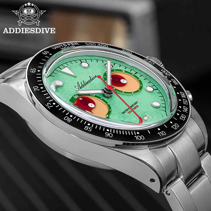 ADDIESDIVE 40MM Men's Quartz W - огляд і ціна Stainless Bracelet Diver