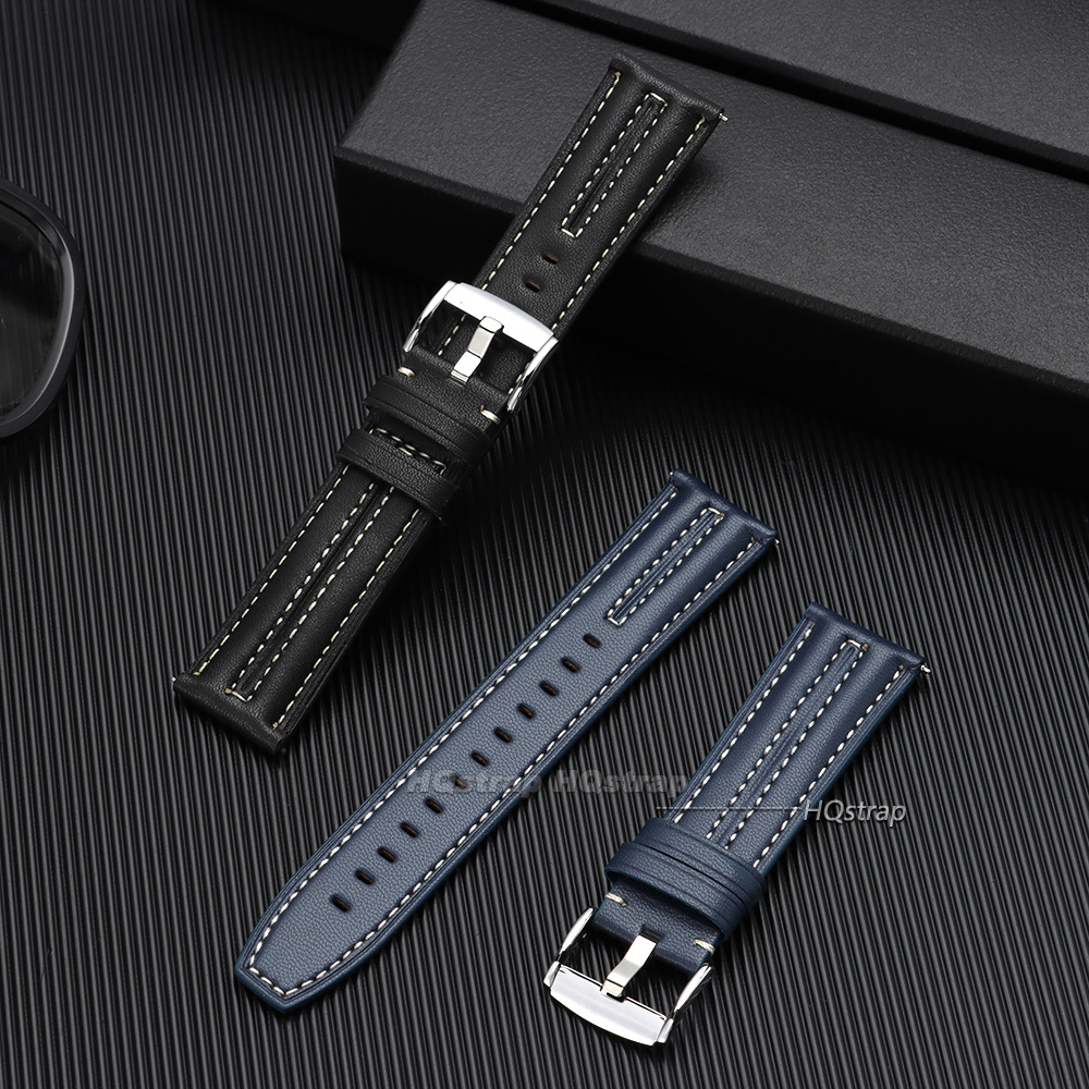 22mm Retro Calfskin Leather St - огляд і ціна Leather Strap Quick Release
