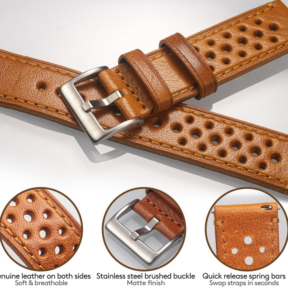 Hemsut Cowhide Watch Band Quic - огляд і ціна Leather Strap Quick Release